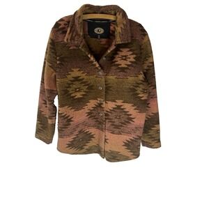 Vtg County Clothing Western Aztec Country Jacket Women‎ M Outdoor Cabin Travel